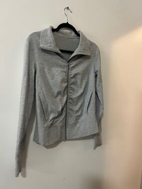 Light Gray Zip-Front Women's Jacket